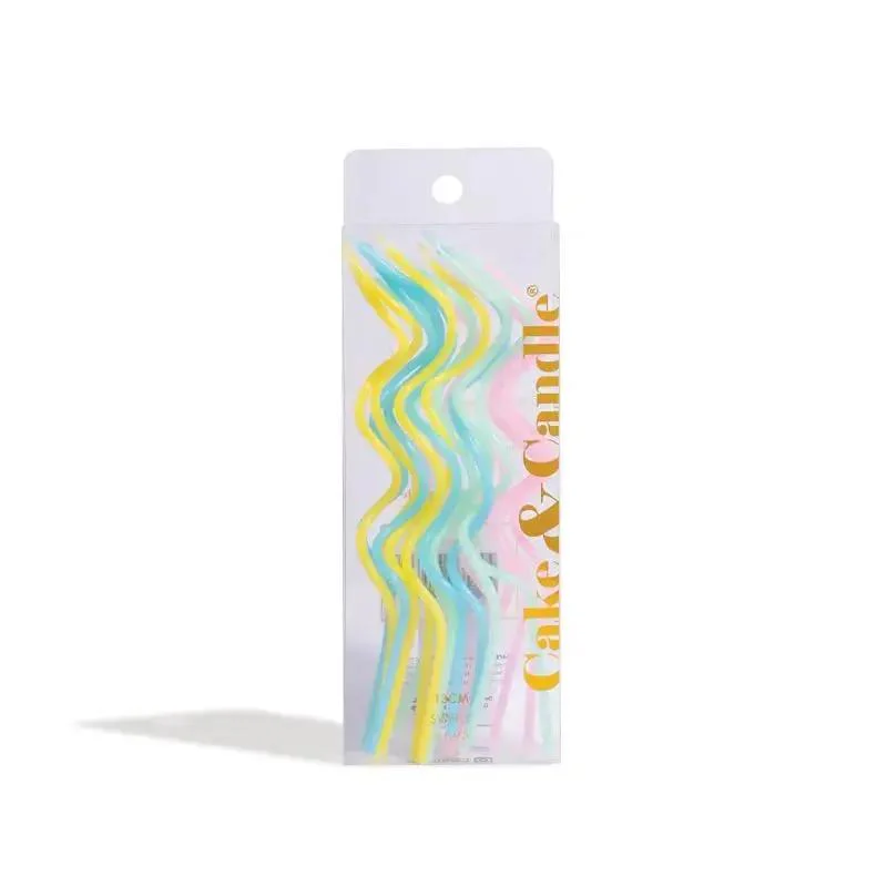 Pastel Rainbow Swirly Candles